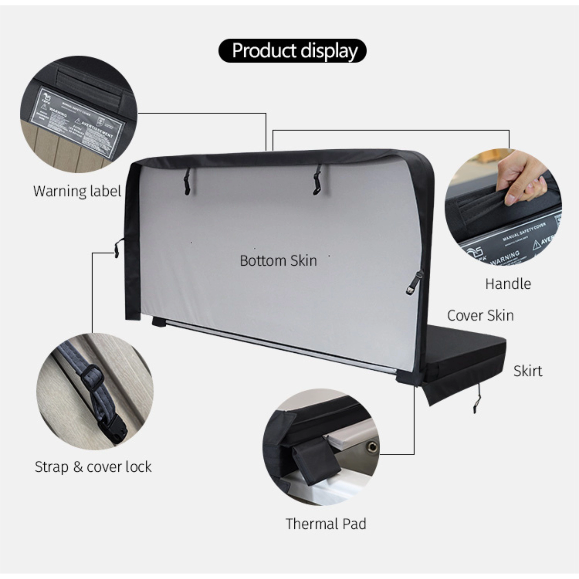 Whirlpool Thermocover 201cm x 191cm - Radius: 15cm Weather Shield