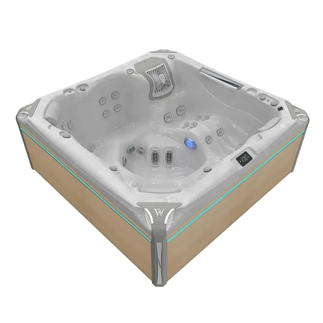 WELLIS KILIMANJARO PEAKLIFE DELUXE, WELLIS Wannenfarbe / Aussenverkleidung: STERLING SILVER / LIGHT MAPLE