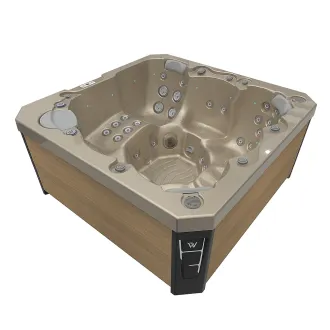 WELLIS CITYLIFE PRAGUE 230V, WELLIS Wannenfarbe / Aussenverkleidung: CHAMPAGNE / LIGHT MAPLE