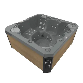 WELLIS CITYLIFE PRAGUE 230V, WELLIS Wannenfarbe / Aussenverkleidung: THUNDER GREY / LIGHT MAPLE