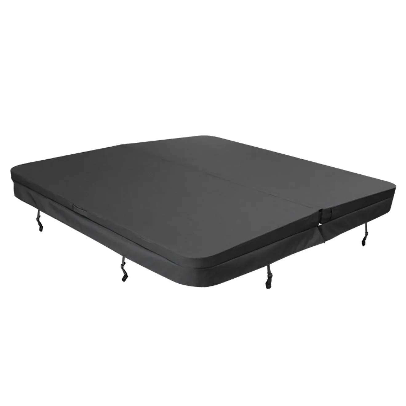 Weather Shield Thermocover dunkel-grau 201cm x 191cm - Radius: 15cm Spacover Spa Cover for H495 - HydroPoo