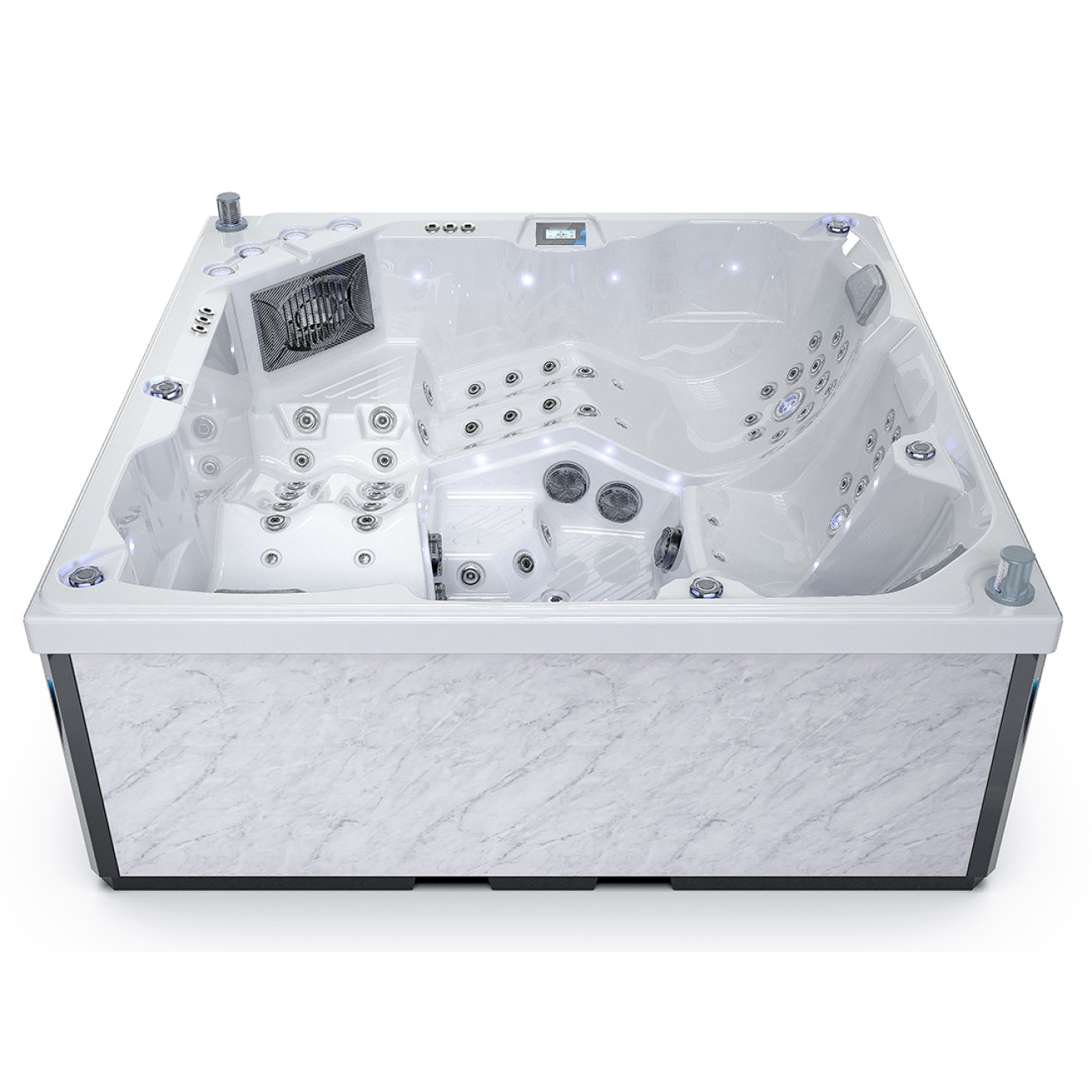 Familien Whirlpool L508 mit USA Balboa Steuerung 2 Liegen 3 Sitze - 230x230cm