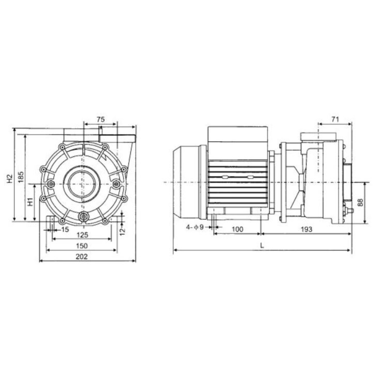 WELLIS WHIRLPOOL PUMPE ACM00079 - LX LP200