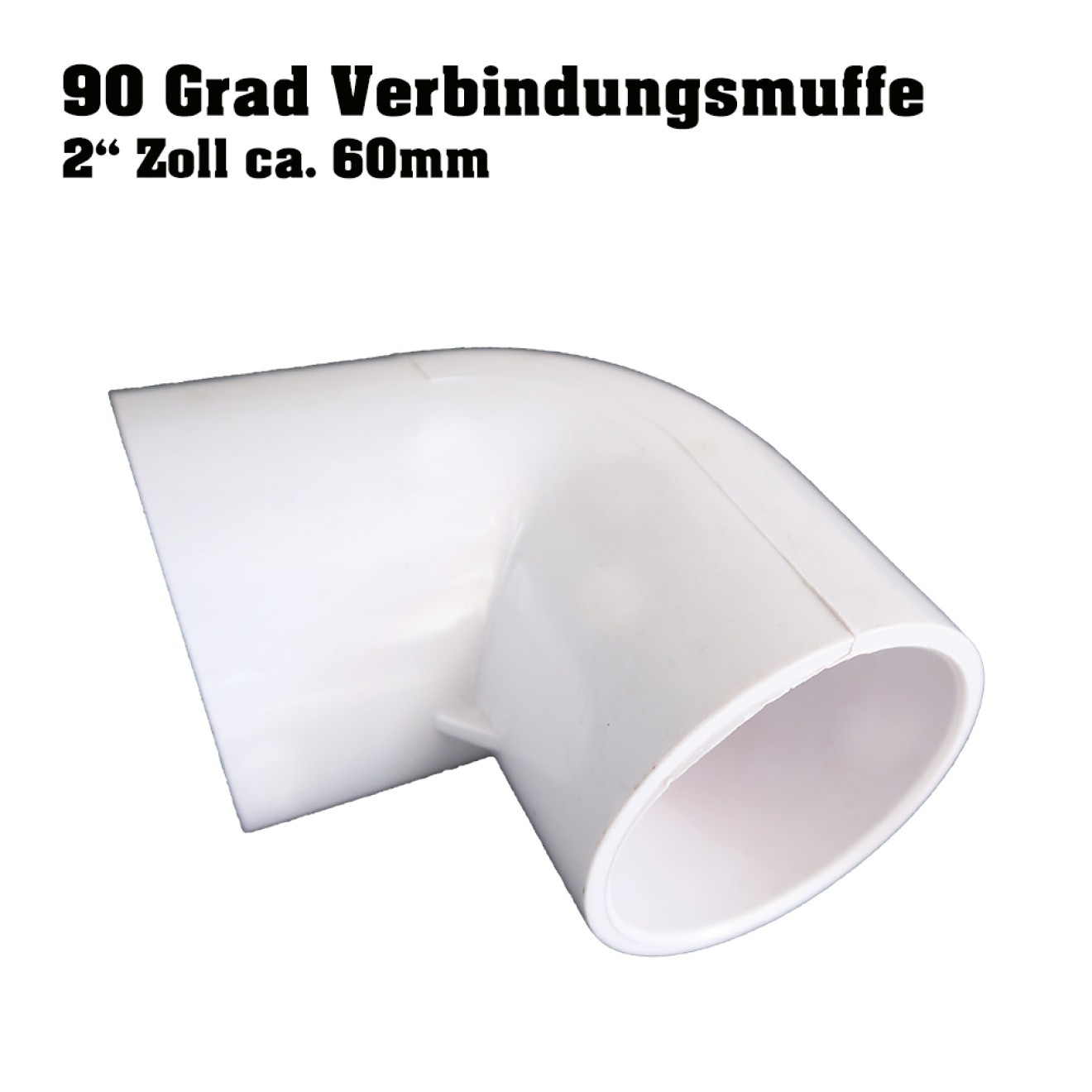 Whirlpool Verbindungsmuffe 60mm 90 Grad.