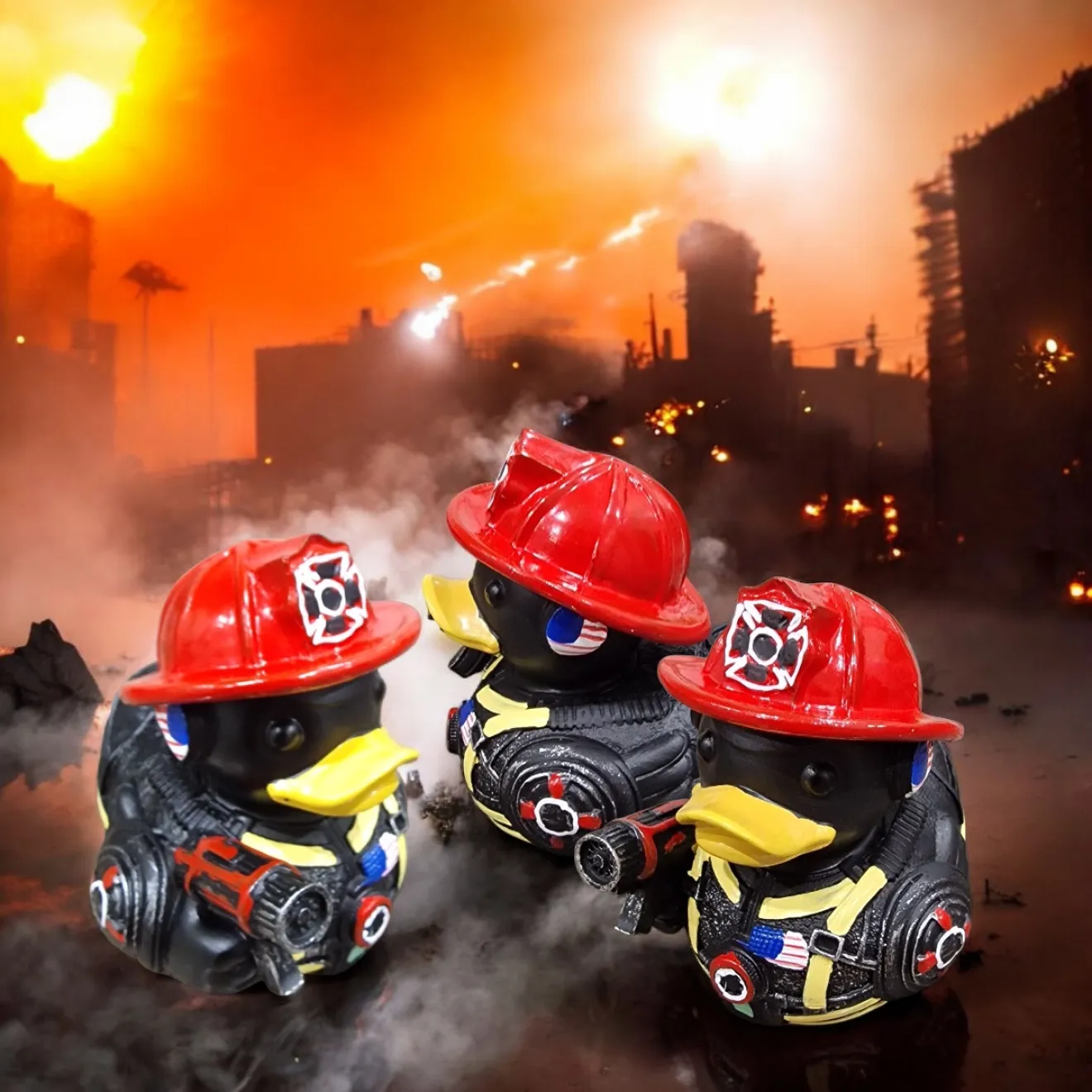 Feuerwehr Duck Badeente Quitschente Resin