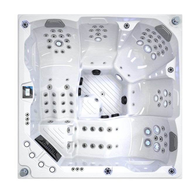 Familien Whirlpool L508 mit USA Balboa Steuerung 2 Liegen 3 Sitze - 230x230cm