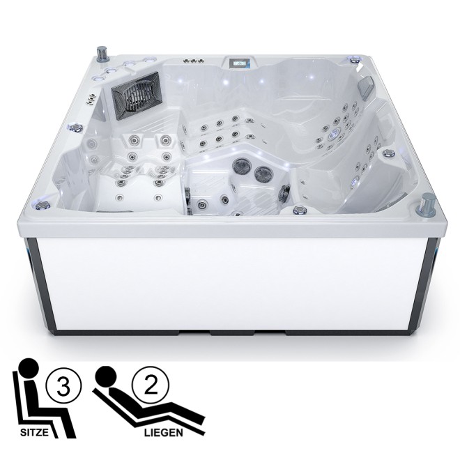 Familien Whirlpool L508 mit USA Balboa Steuerung 2 Liegen 3 Sitze - 230x230cm