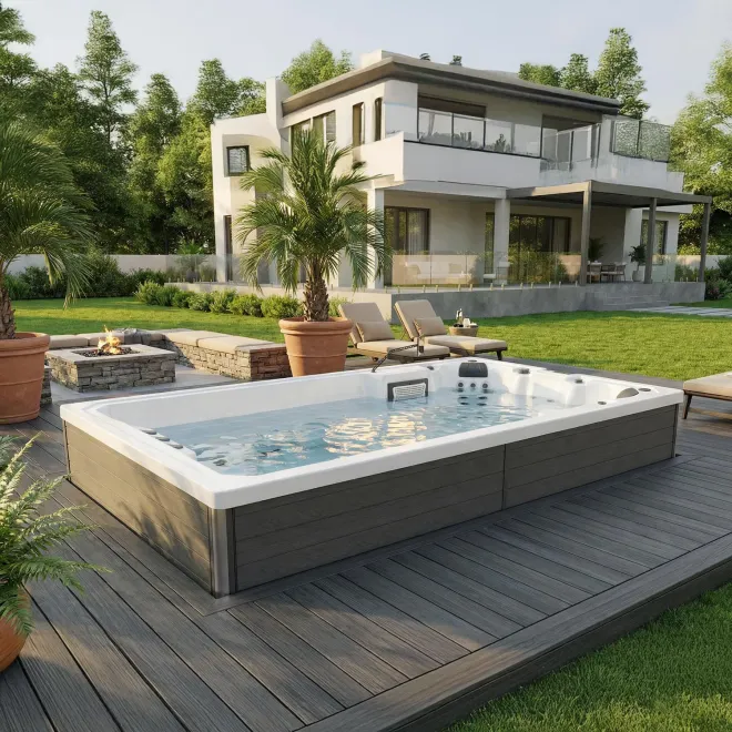 Wellis Schwimmspa Elba mit Semiground Teilversenkung