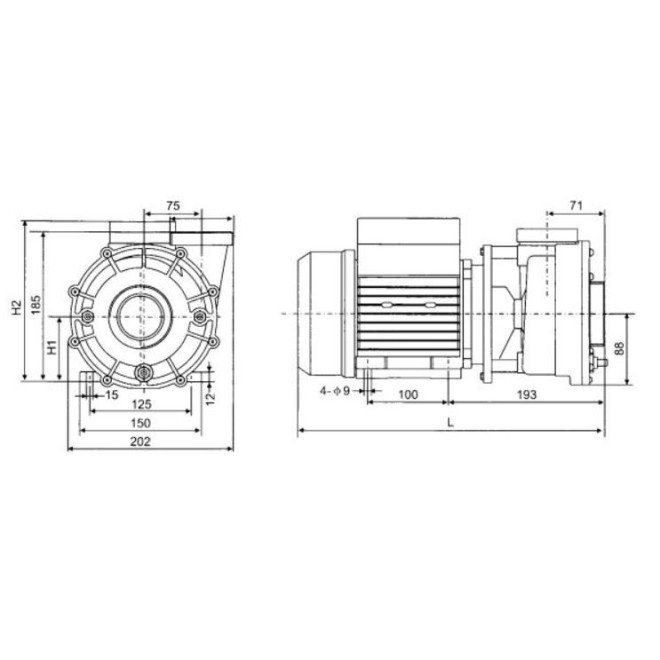 WELLIS WHIRLPOOL PUMPE ACM00079 - LX LP200