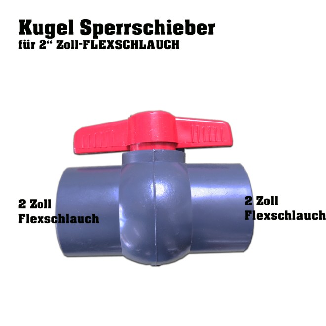 Whirlpool Kugel Sperrschieber Rohrsystem 2 Zoll
