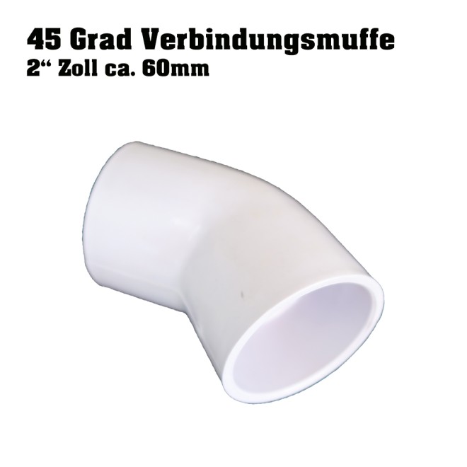 Whirlpool Verbindungsmuffe 60mm 45 Grad