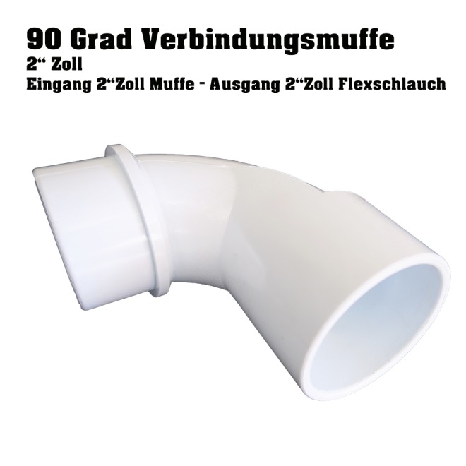 Whirlpool Verbindungsmuffe 60mm 90 Grad