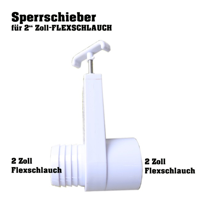 Whirlpool Sperrschieber Rohrsystem 2 Zoll