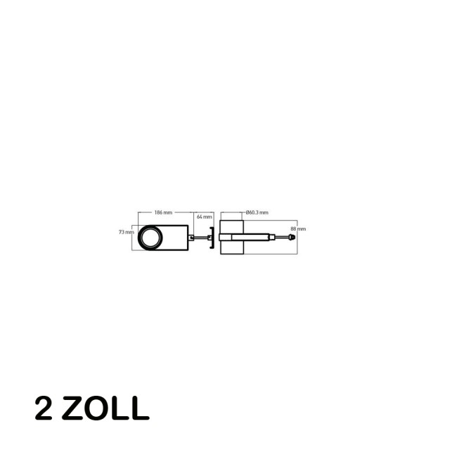 Whirlpool Sperrschieber Rohrsystem 2 Zoll