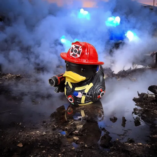 Feuerwehr Duck Badeente Quitschente Resin