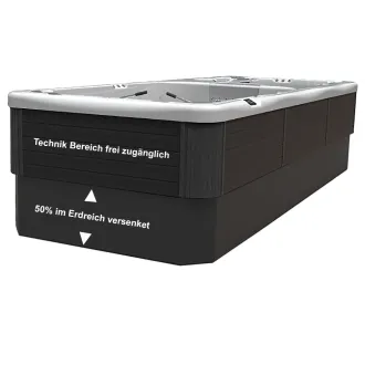 Wellis Swim-Spa Rio Grande Semiground Teilversenkung