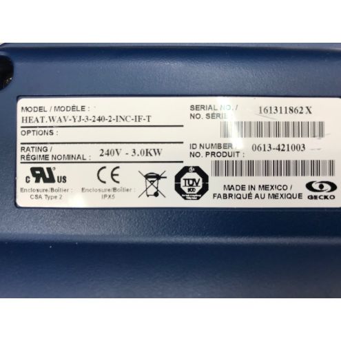 Gecko Remote Heater 3,0 kW für IN.YJ