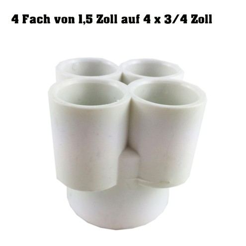 VERTEILER 4 FACH VON 1,5 ZOLL AUF 4 X 3/4 ZOLL