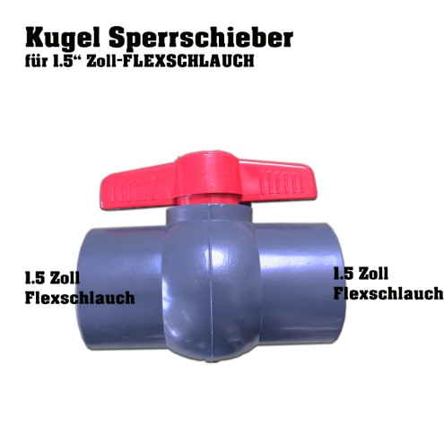 WHIRLPOOL KUGEL SPERRSCHIEBER ROHRSYSTEM 1.5 ZOLL