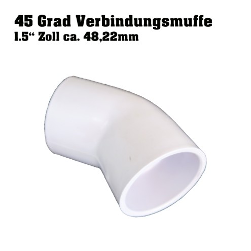 VERBINDUNGSMUFFE 1.5 ZOLL/50MM 45 GRAD